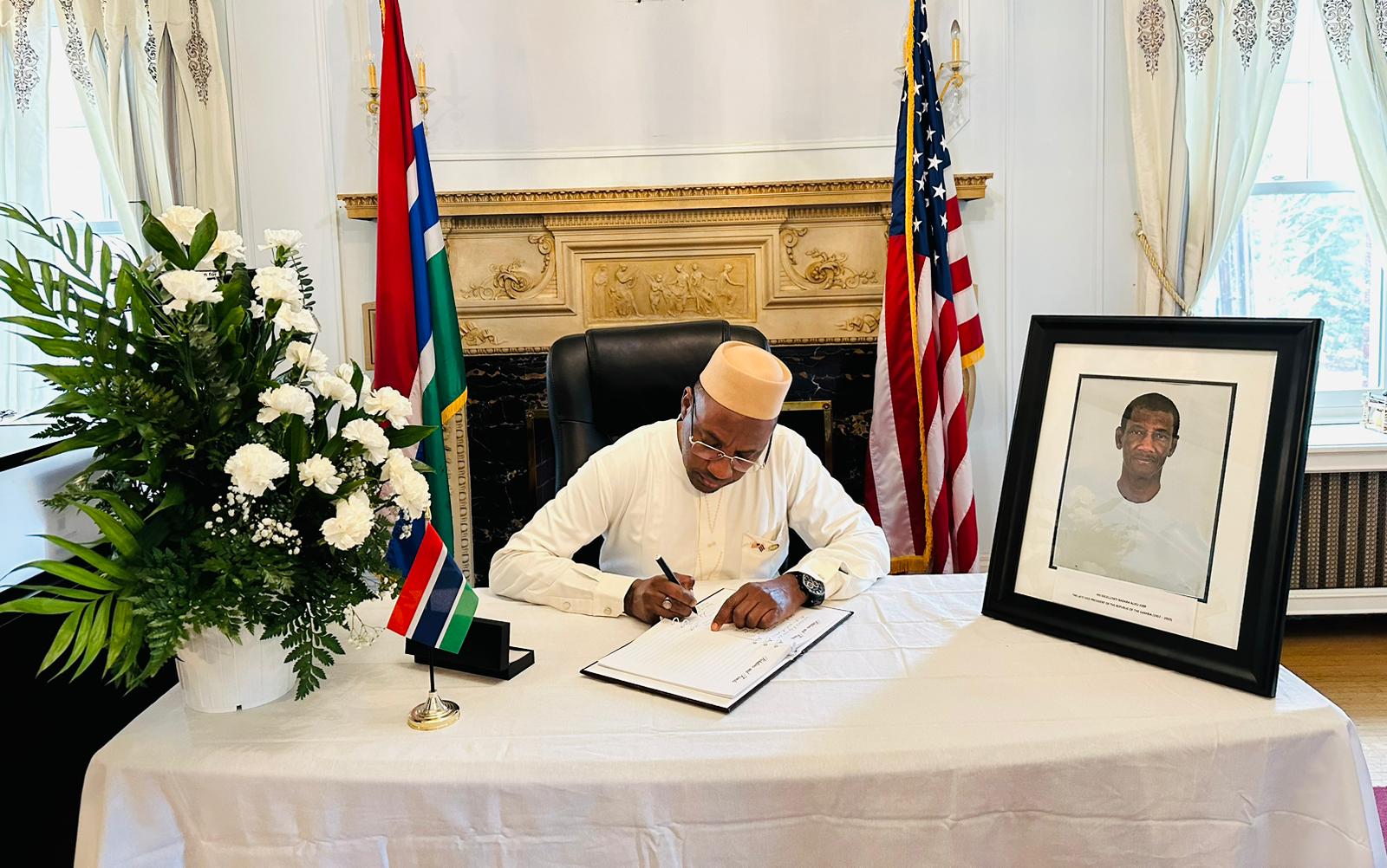 Gambian ambassador, other diplomats sign book of condolence in Mauritania 