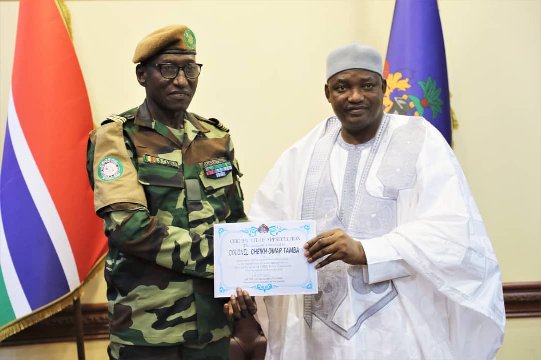 President Barrow Receives ECOWAS Commission President, Outgoing ECOMIG Commander