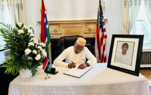 Gambian ambassador, other diplomats sign book of condolence in Mauritania