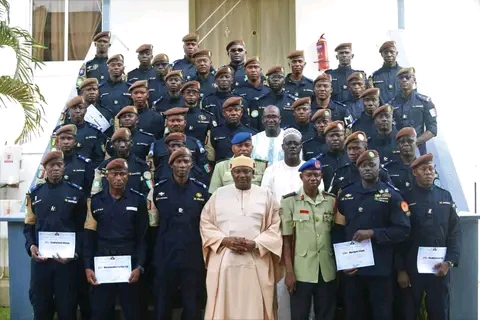 President Barrow bid farewell to Senegalese contingent of ECOMIG.